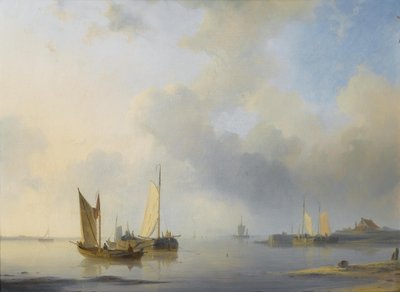 Dutch Barges in a Calm by Abraham Hulk